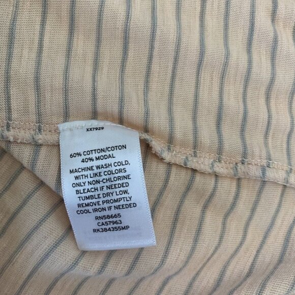 Susina Petite Medium Pink Gray Striped Ruffle Sleeve Women’s Tank Top NWT - Picture 5 of 5